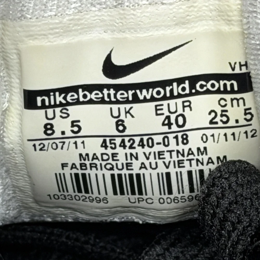 Nike Dual Fusion ST 2 Running Shoes Womens Size 8.5 Black Volt Blue 454240-018 - Picture 6 of 9
